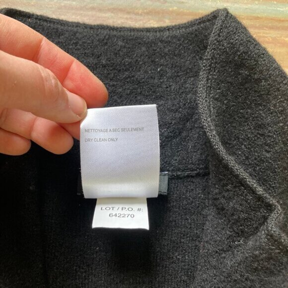 Tribal Brand Boiled Wool Tunic Vest with Pockets Black  White Colorblock - Picture 4 of 6